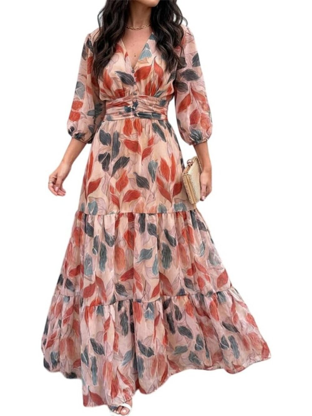 Boho Floral Maxi Dress for Women - Summer Wedding Guest & Beach Vacation Outfit